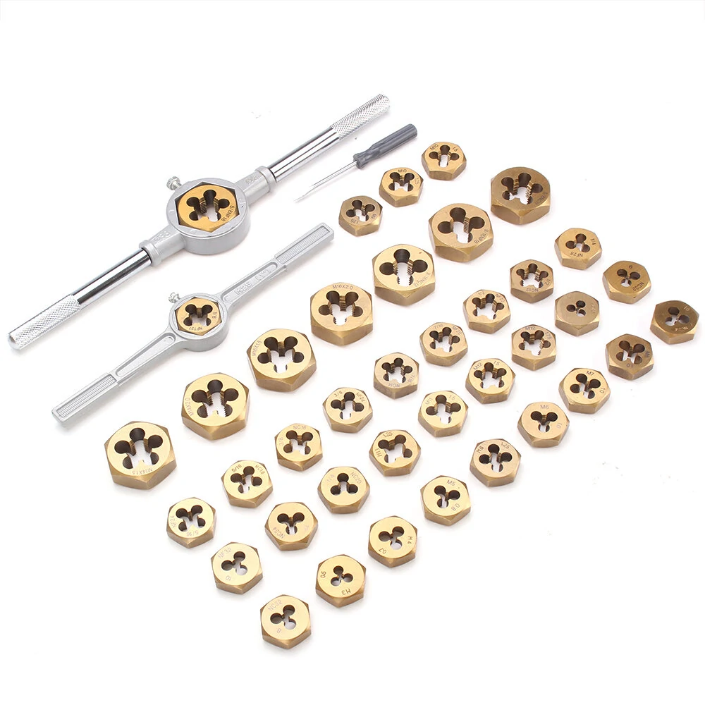 Drillpro 86Pcs Titanium SAE & Metric Tap and Die Set | Hard Alloy Plating Tools - Image 5