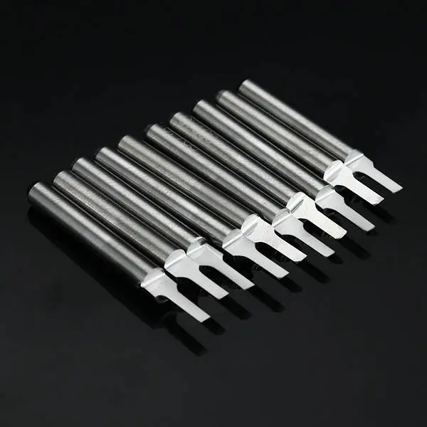 10pcs 3.175mm Shank 1.5x6mm Tungsten Steel Parallel Milling Cutter Bits for PCB Drilling - Image 3