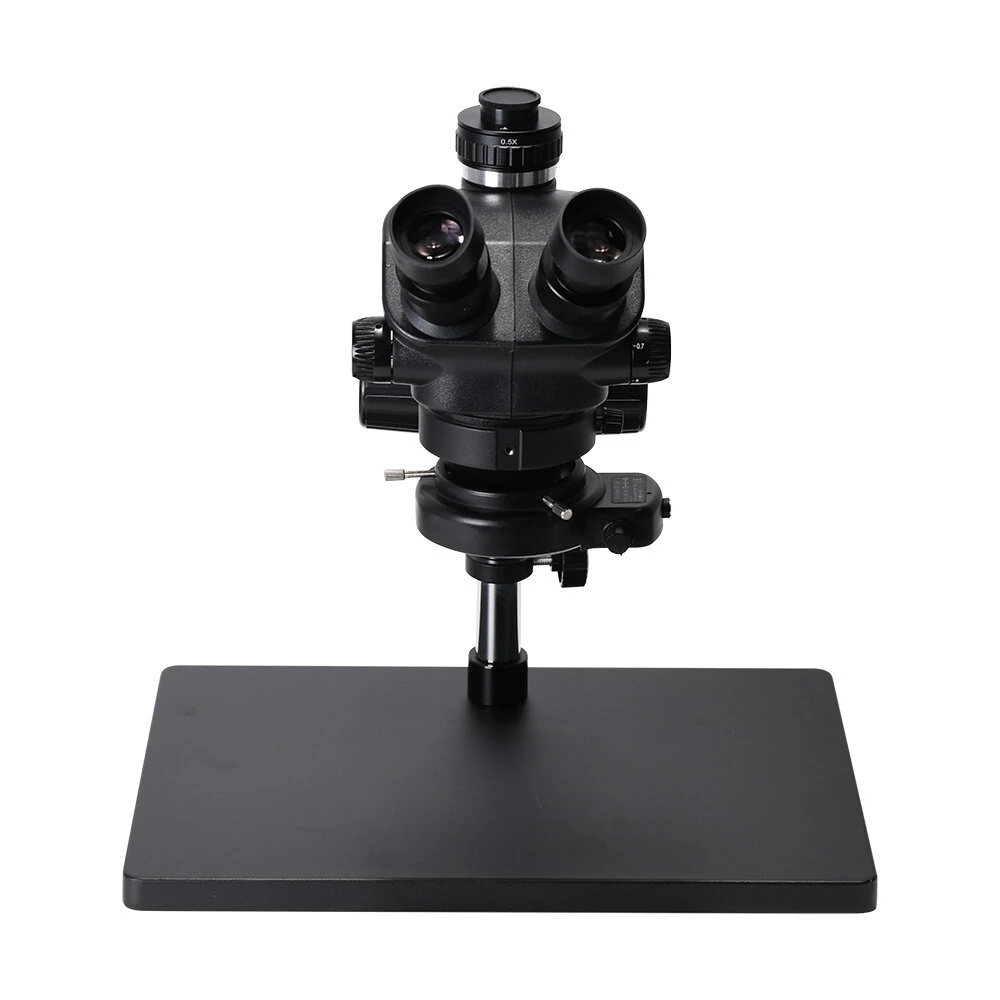 AmScope 48MP 3.5X-100X Trinocular Stereo Microscope | Zoom Lens & Large Stand - Image 3