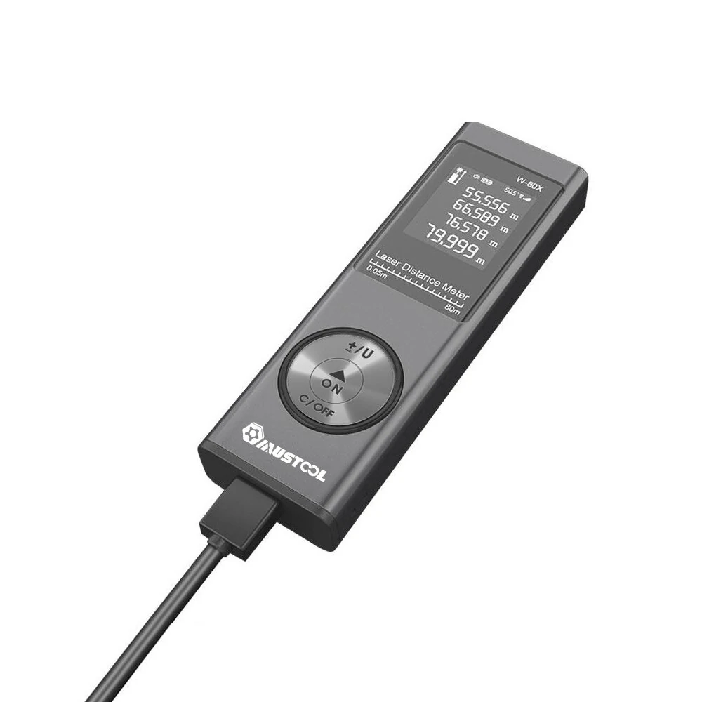 MUSTOOL 80m Digital Laser Rangefinder | Electronic Angle Sensor & USB Charging - Image 5