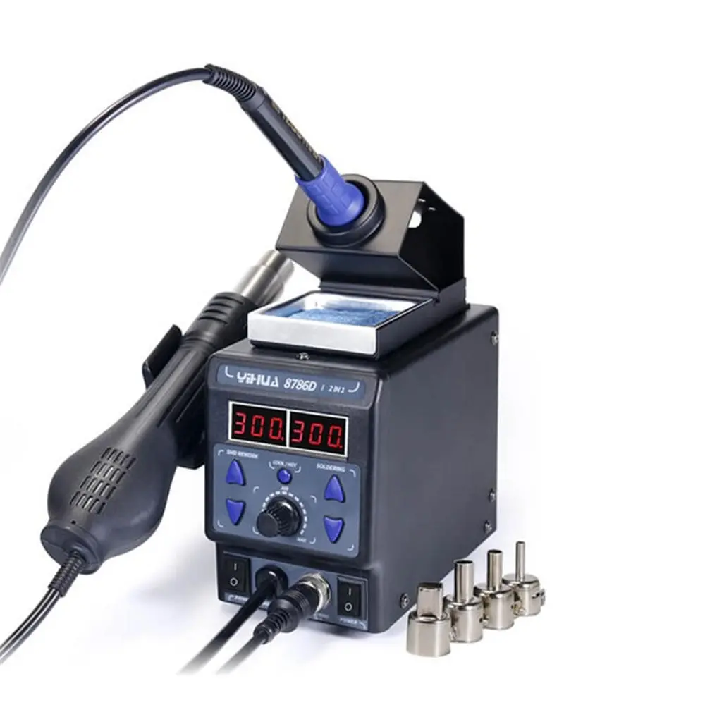 YIHUA 8786D I Rework Station - Digital Display, SMD Heat, Hot Air Soldering, Welding Tool - Image 2