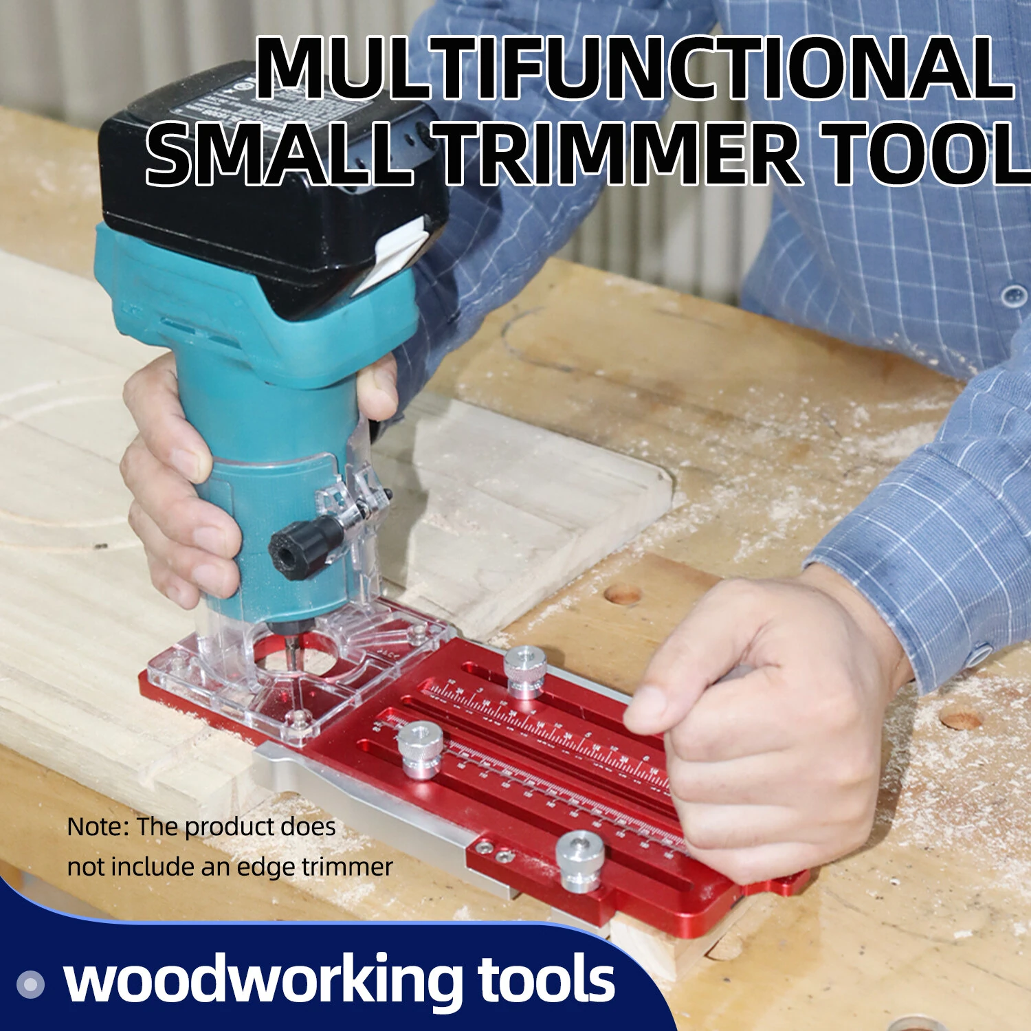 ENJOYWOOD Router Mortise Jig | Door Hinge Template & Guide Rail Adapter - Image 2