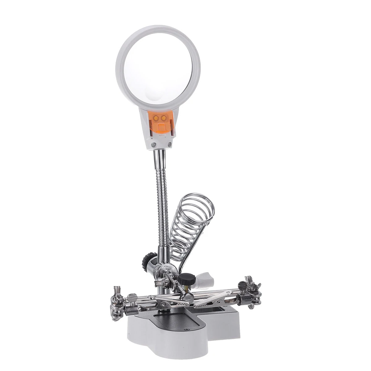 4.5x-11x LED Magnifier Desk Lamp - Clamp-On Desktop Light for Repair & Soldering - Image 5