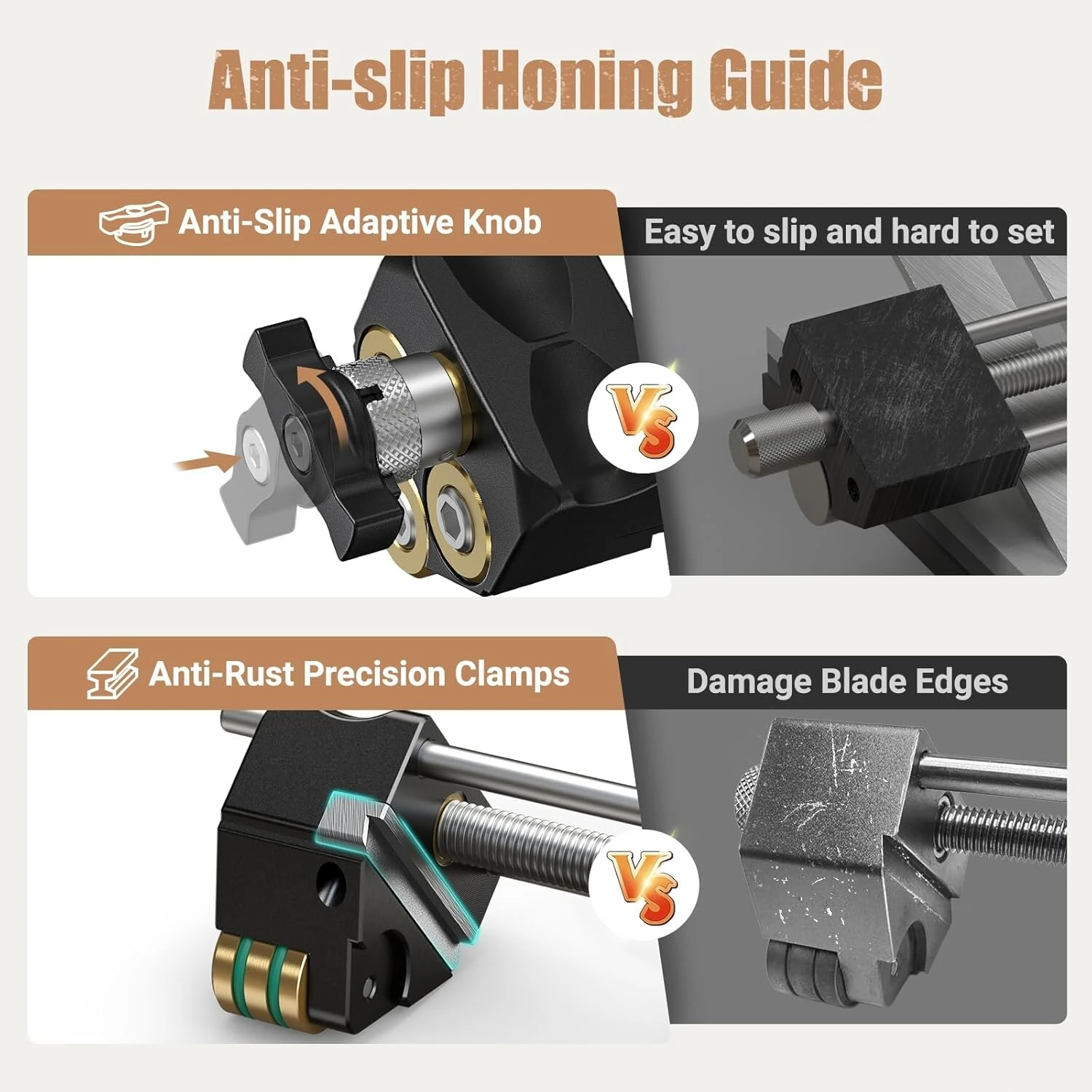 HONGDUI HD34 Pro Honing Guide - Chisel & Plane Sharpening System with Angle Fixture - Image 3