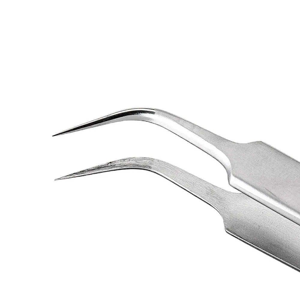 Electronics Anti-static Tweezer - Curved & Straight Tip Precision Steel Forceps for Phone Repair - Image 4