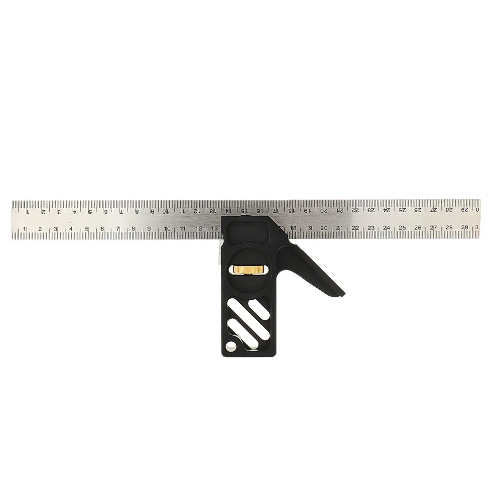 ENJOYWOOD 300mm Aluminum Combination Square | 45/90 Degree Angle Ruler & Scriber - Image 4
