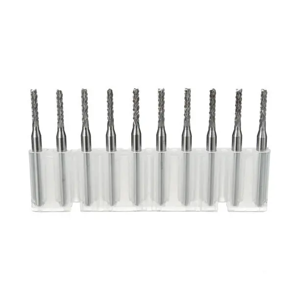 Drillpro DB-M10 Carbide End Mill Bits - 10pcs 3.175x2mm for CNC PCB Engraving - Image 4