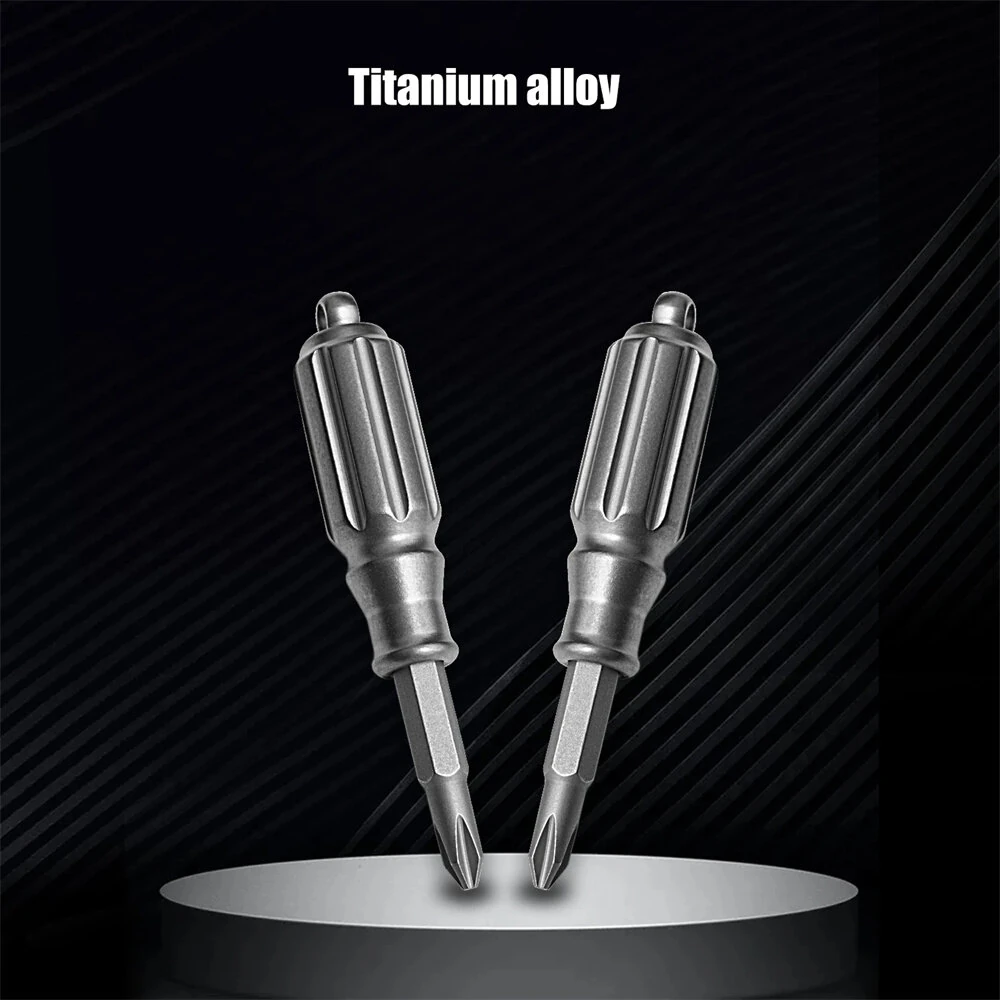 Titanium Alloy Screwdriver - S2 Steel Bit & Tungsten Head | Non-Slip EDC Tool - Image 2