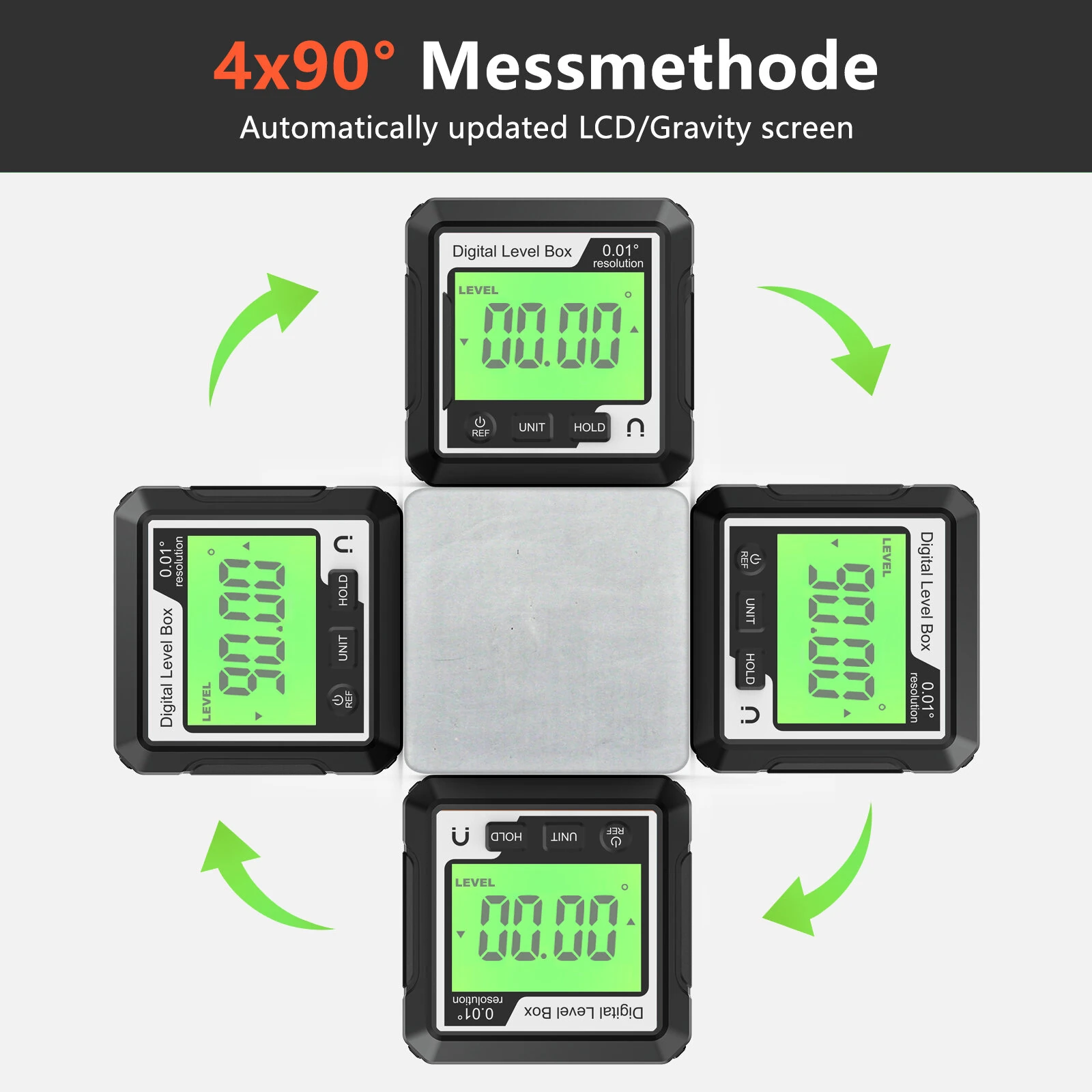 360 Digital Level Angle Gauge | Electronic Magnetic Base & Backlight | Mini Measuring Protractor Inclinometer - Image 3