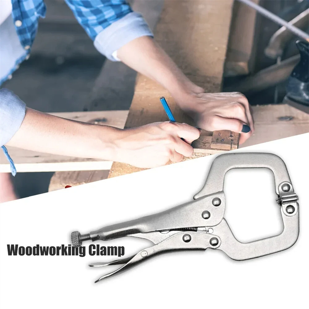IRWIN 6.5 Inch Heavy Duty C-Clamp Locking Pliers | Carbon Steel with Swivel Pads for Woodworking & Welding - Image 4