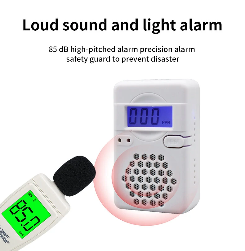 ZN-CDR817 Carbon Monoxide Detector - Electrochemical Sensor - Sound & Light Alarm - Image 5