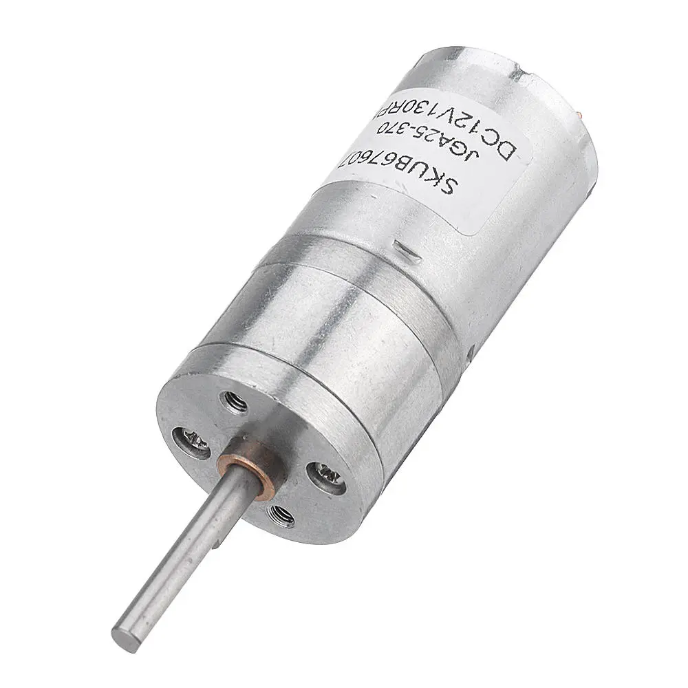 Machifit 25GA370 12V DC Gear Motor | 25mm Extended Shaft Micro Reduction Motor - Image 2