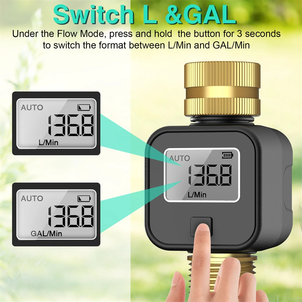 SGS05 TT Smart Irrigation Timer - Water Flow Meter with LCD Display | Multi Mode for Garden Lawn - Image 2