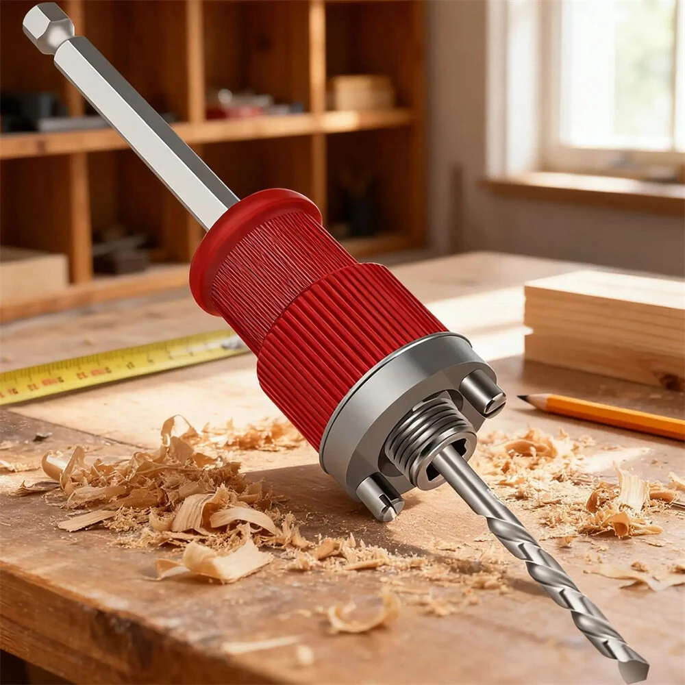 Quick Coring Hole Drill Rod - Carbon Steel Drill Bit 19.5cm | Multi-Material for Wood, Acrylic, Aluminum & Iron | High Hardness Wear Resistant - Image 2