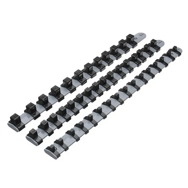 3Pcs Socket Tray Rail Rack Holder - 1/4 3/8 1/2 Inch Organizer Stand - Image 2