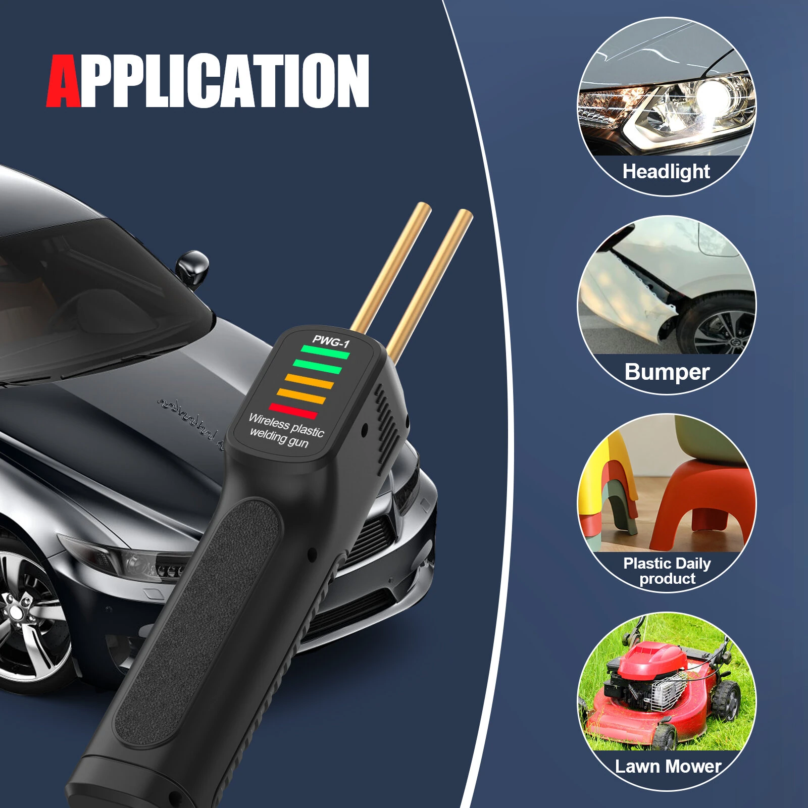 PWG-1 Cordless Plastic Welder | 300W 2600mAh Battery | Heats in 3-5s for Crack Repair - Image 2