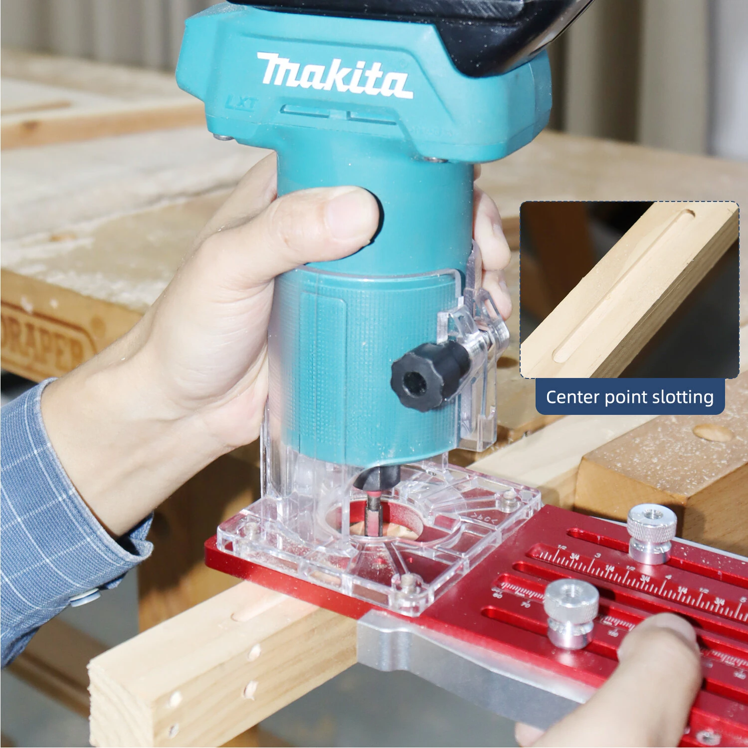 ENJOYWOOD Router Mortise Jig | Door Hinge Template & Guide Rail Adapter - Image 3