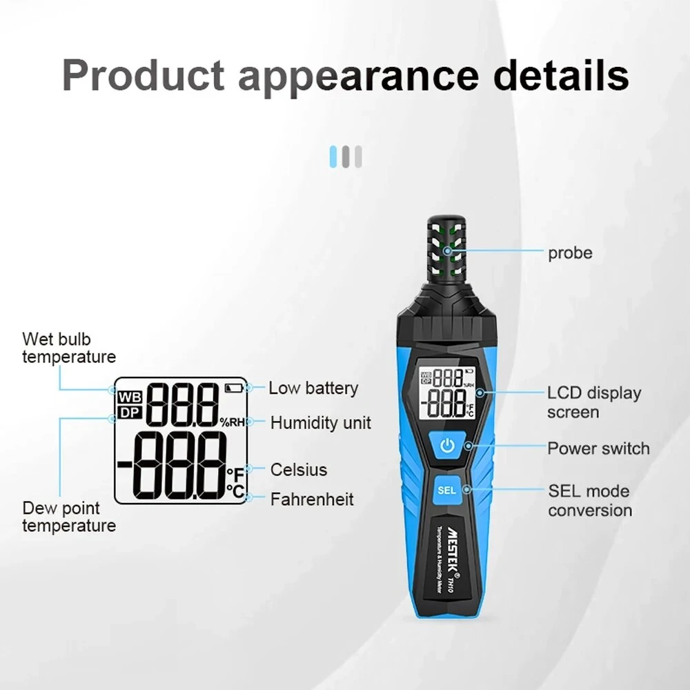 Digital Thermometer Hygrometer - Indoor Outdoor Portable Weather Station with LCD Display - Image 5