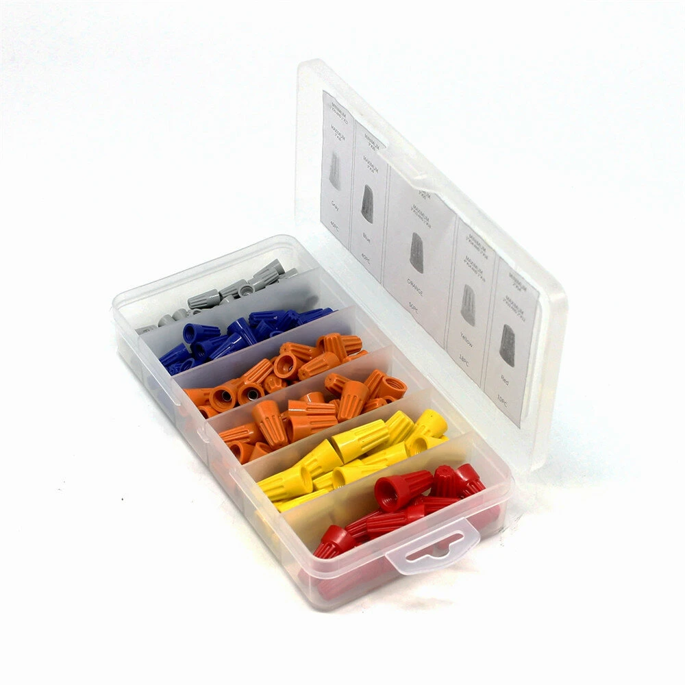 158pcs Wire Connector Kit - Spring Cap & Twist Nut Terminal Assortment Set - Image 4