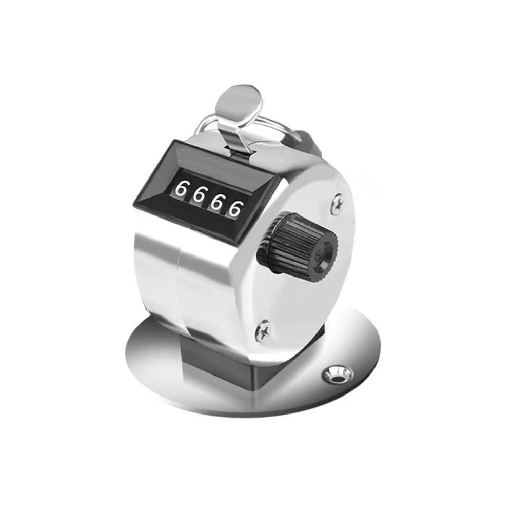 Metal Manual Counting Device 0-9999 | 4-Digit Hand Tally Counter with Mechanical Button - Image 2