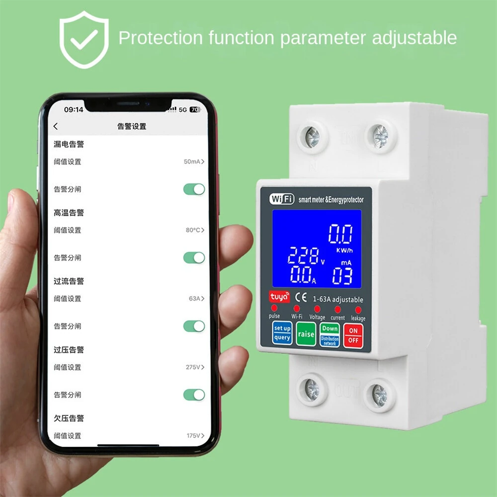 WiFi Smart Circuit Breaker 63A 230V | 6kA Overcurrent & Leakage Protection - Image 4