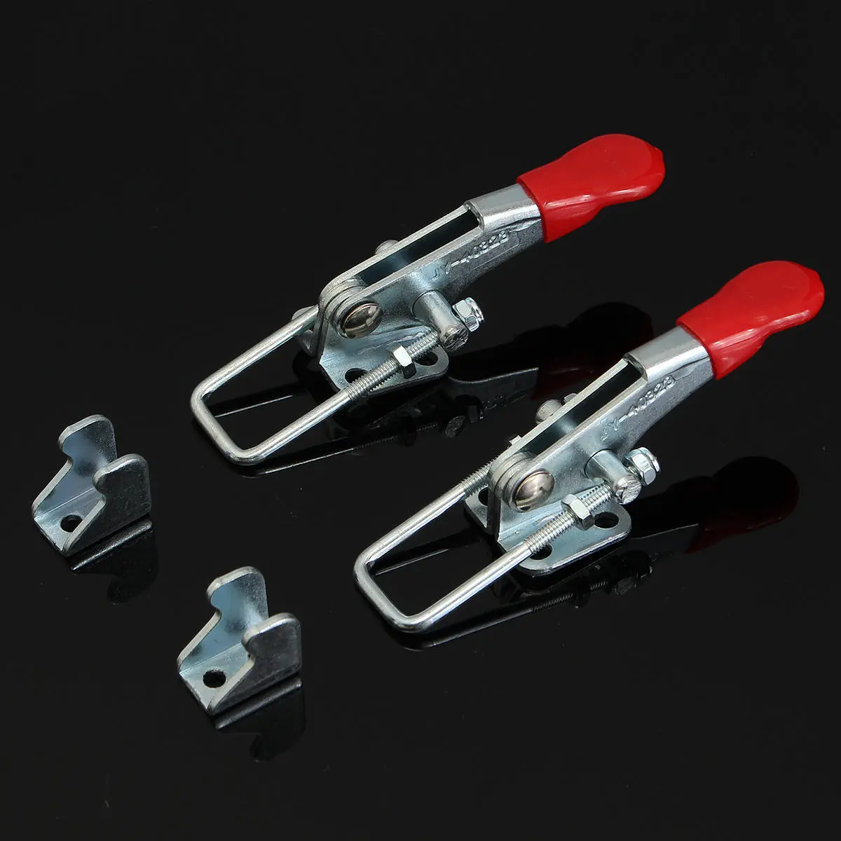 2Pcs Spring Loaded Toggle Latch - Galvanized Iron Hasp for Case Box Chest Trunk - Image 3