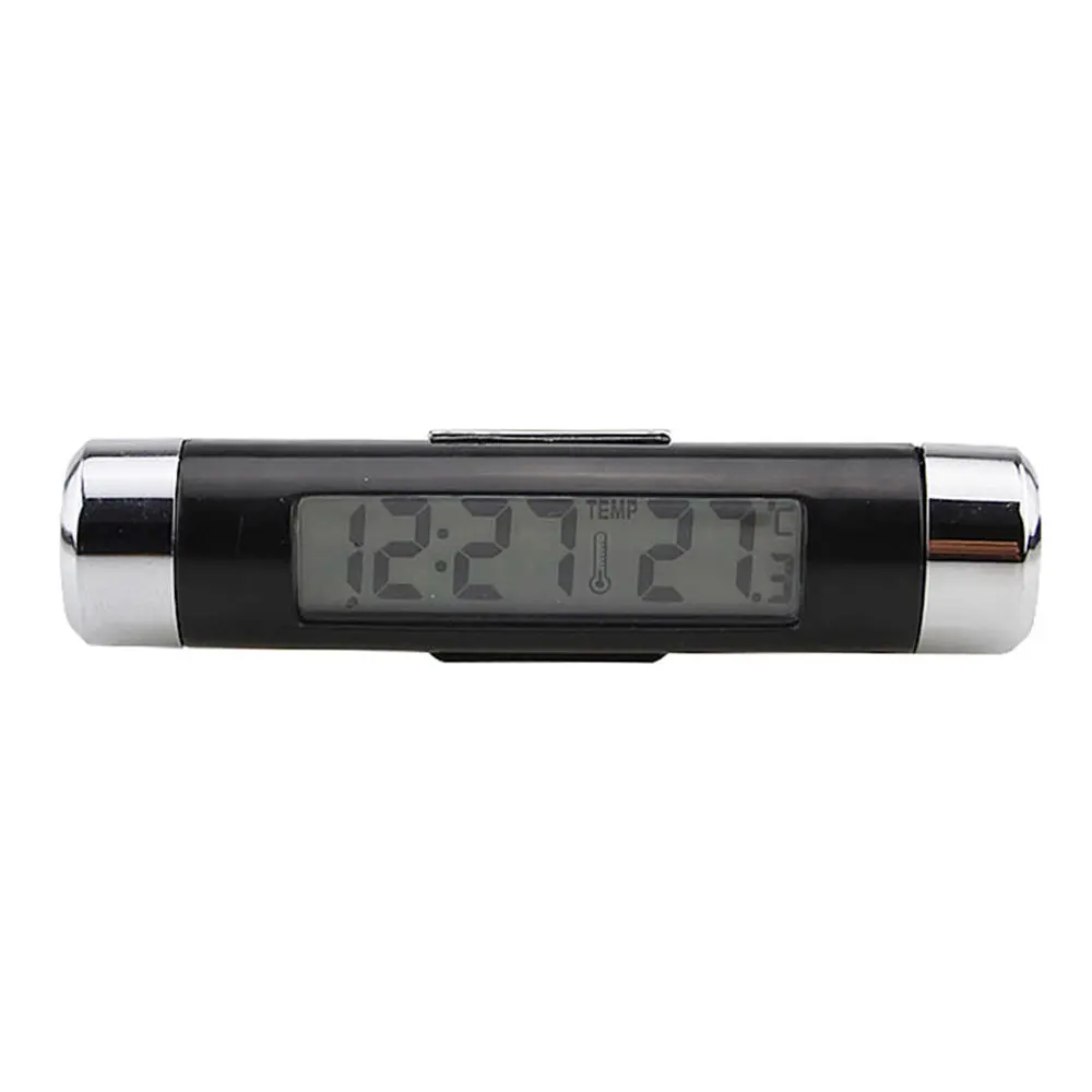 High 2 in 1 Digital LCD Hygrometer Thermometer | Car Vent Clock with Blue Backlight - Image 5