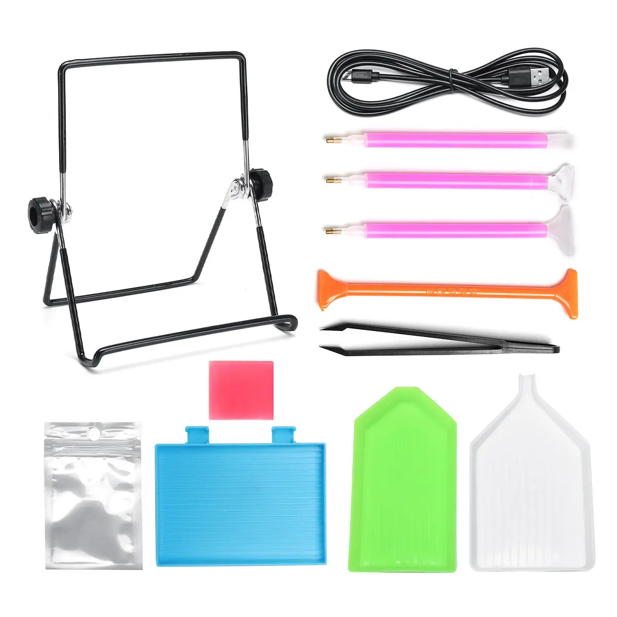 34Pcs LED Light Pad Board Stand Holder - 5D Diamond Embroidery Painting Tools Kit - Image 3