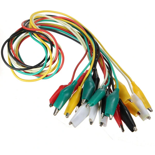 10pcs 50cm Alligator Clip Test Lead Wires | Double-ended Probe Cables - Image 2