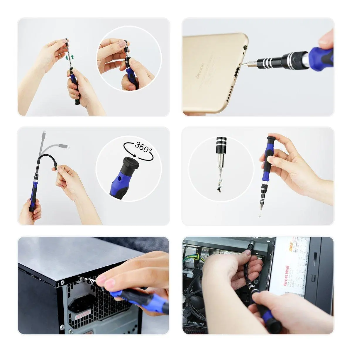 UF TOOLS 80 in 1 Precision Screwdriver Set | Professional Electronics Repair Tool Kit - Image 5