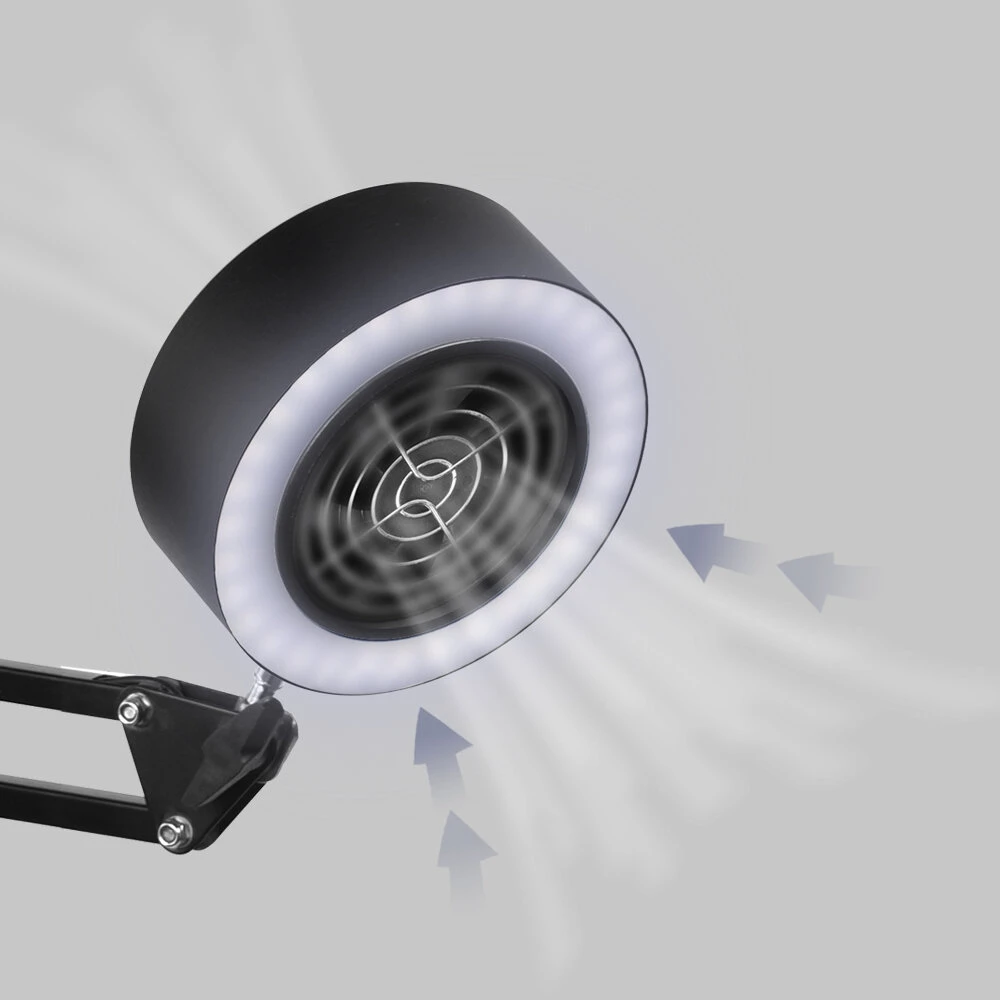 NEWACALOX Adjustable Welding Smoke Absorber - USB LED Light Air Filter Fan - Image 4