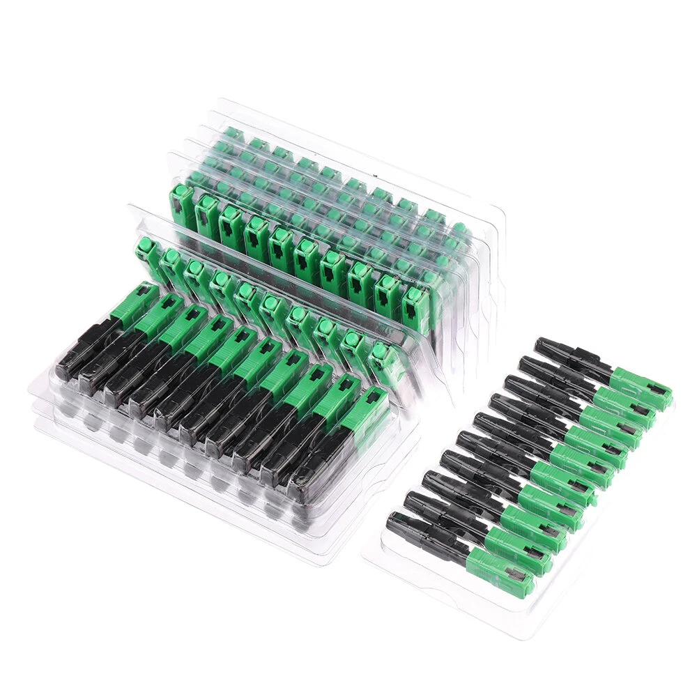 FTTH SC APC Fast Connector - 100pcs Flip Type Embedded Adapter | 0.9/2.0/3.0mm - Image 2