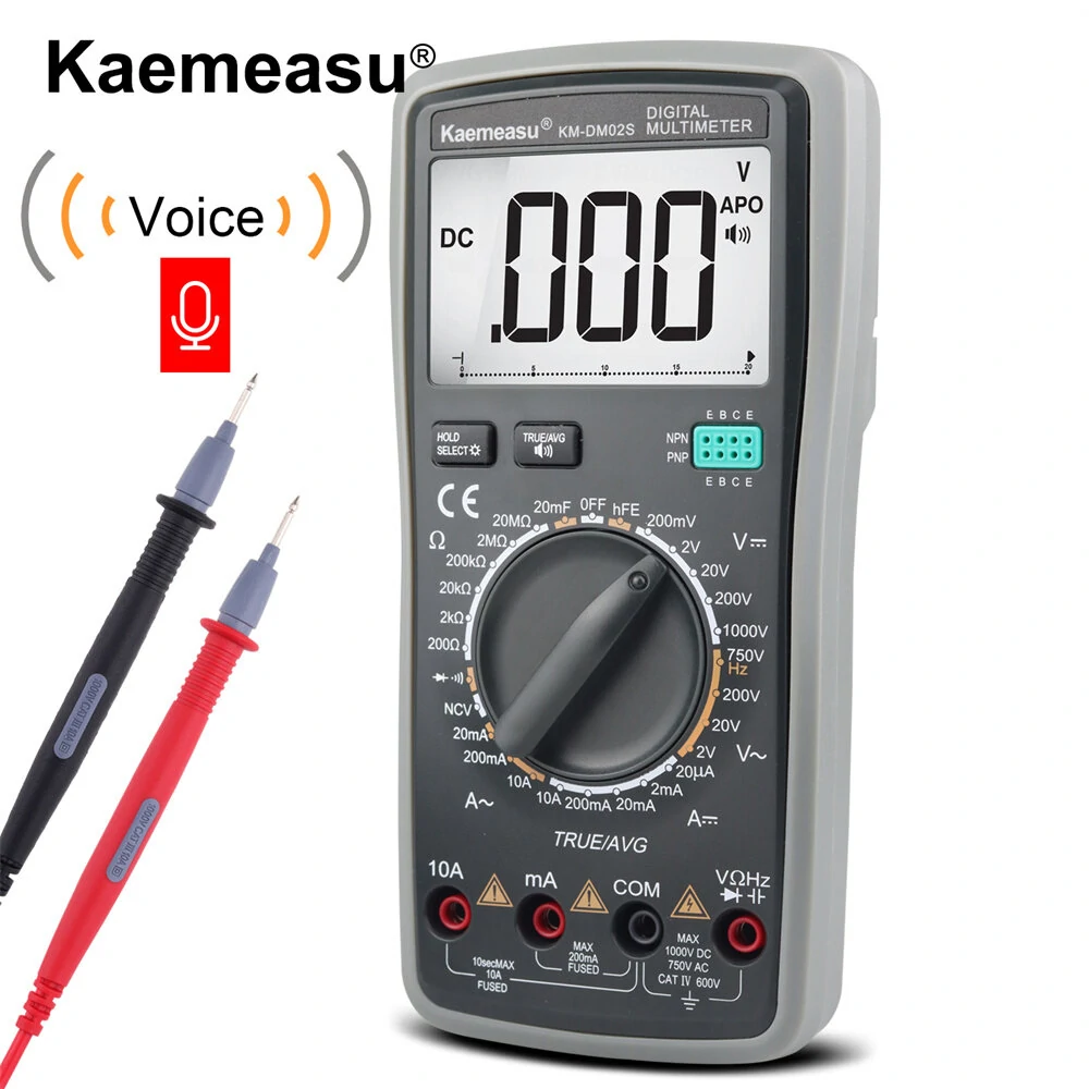 Kaemeasu KM-DM02S Digital Multimeter | True RMS & Voice Broadcast | NCV Detection - Image 2