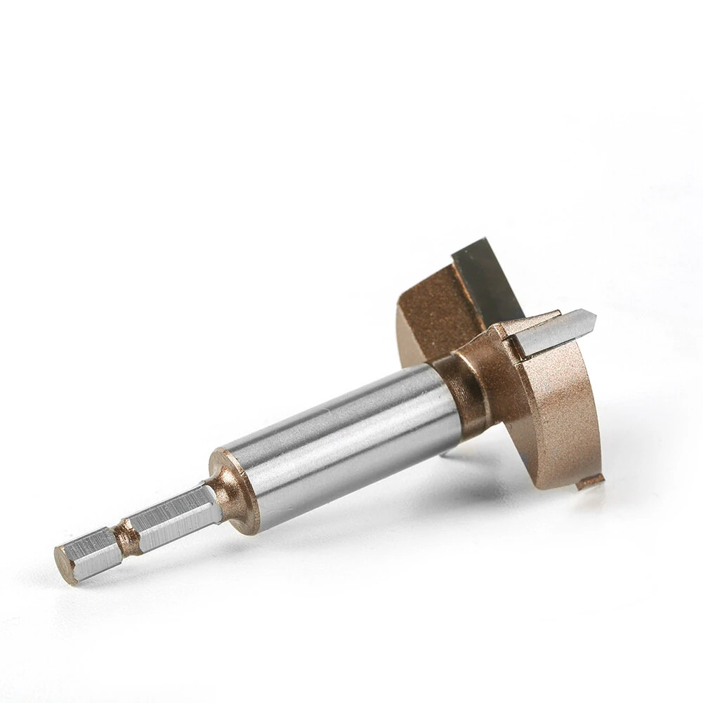 Professional 10-50mm Hex Shank Hinge Boring Bit | Tungsten Carbide 3-Tooth Double Blade - Image 4