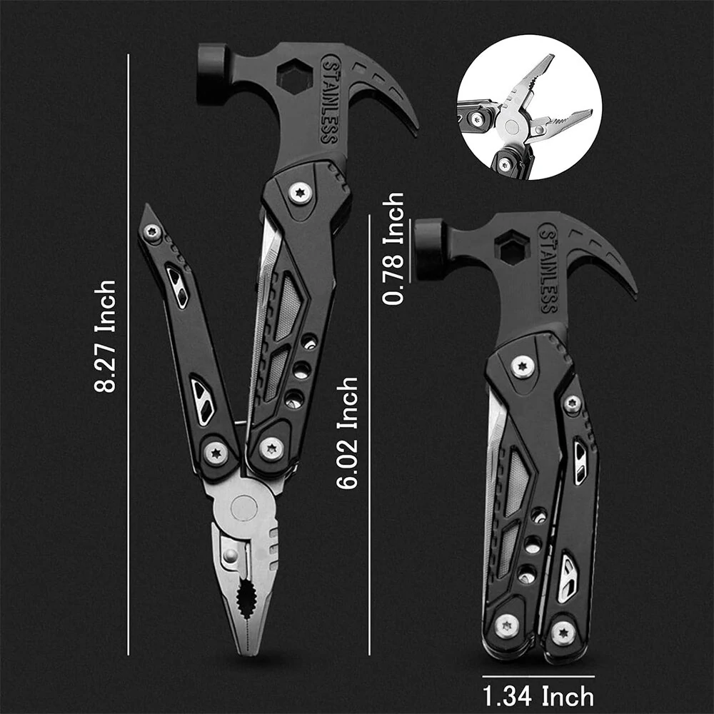 14 in 1 Multitool Hammer - Compact Folding Survival Tool for Camping & Hiking - Image 4