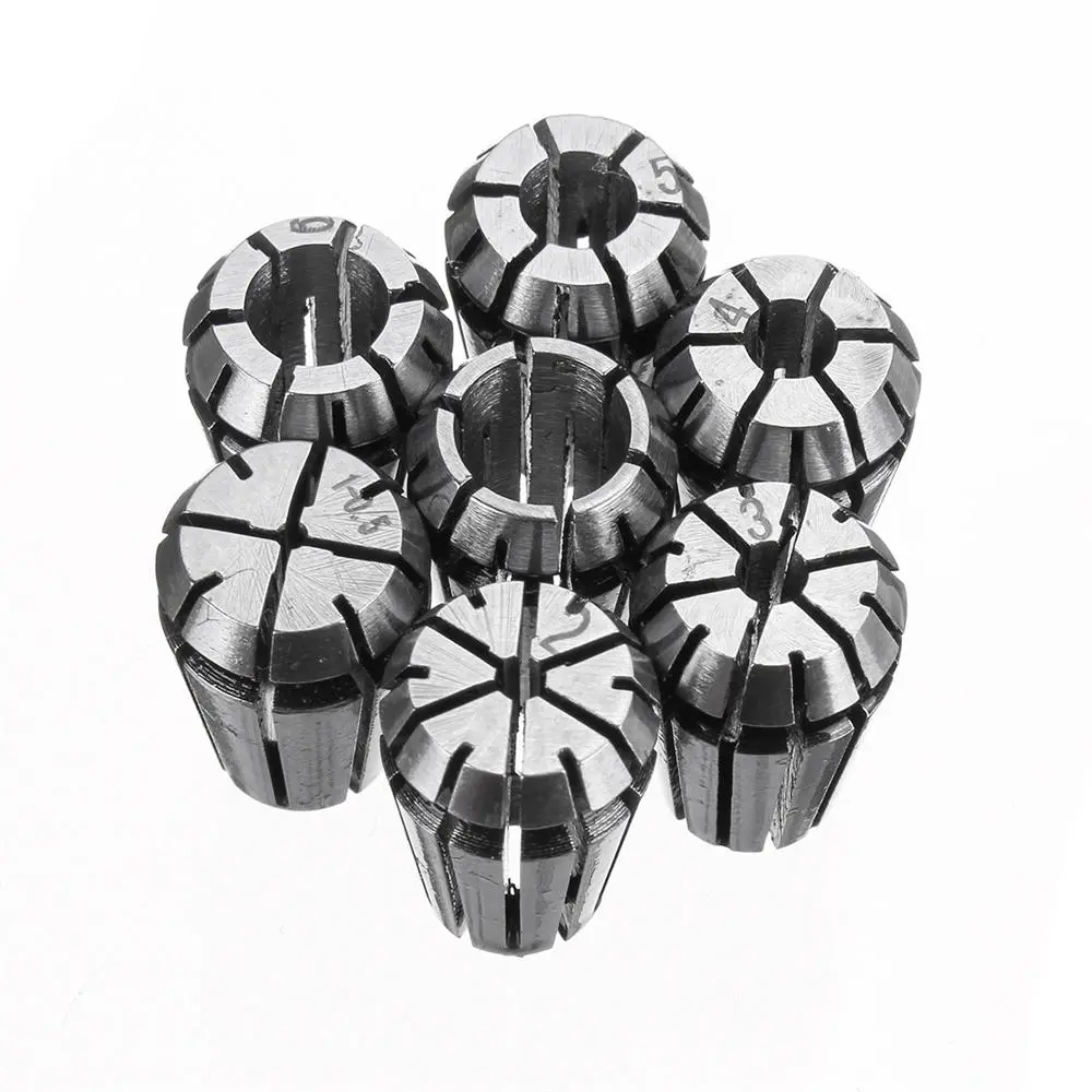 ER11 Spring Collet Set - 7pcs 1-7mm for CNC Milling & Lathe | Precision Chuck - Image 3