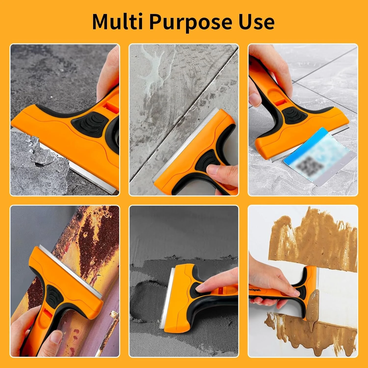 Wide 4 Razor Scraper Tool - SK5 Replaceable Blades for Glass & Paint Removal - Image 4