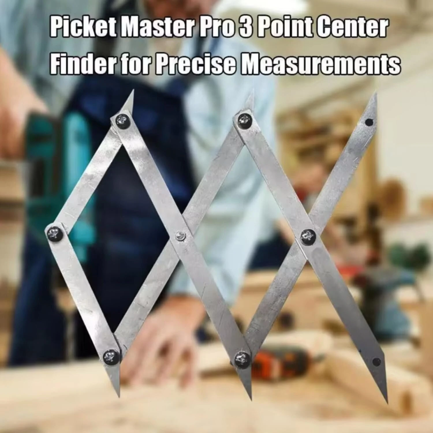 3-Point Picket Center Finder Tool | Stainless Steel Layout Tool for Woodworking & Welding - Image 2