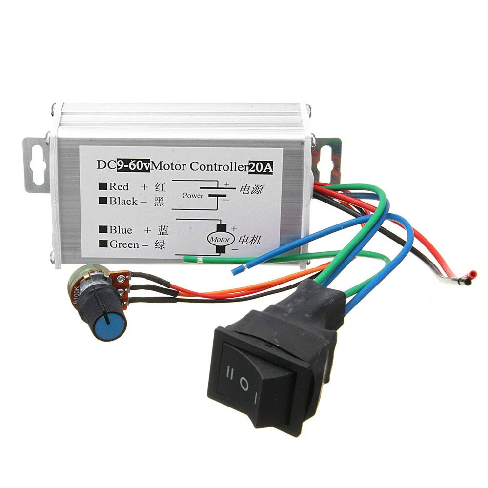 DC 12V-48V PWM Motor Speed Controller | Soft Start & Reversible | 36V 24V 12V 48V - Image 3