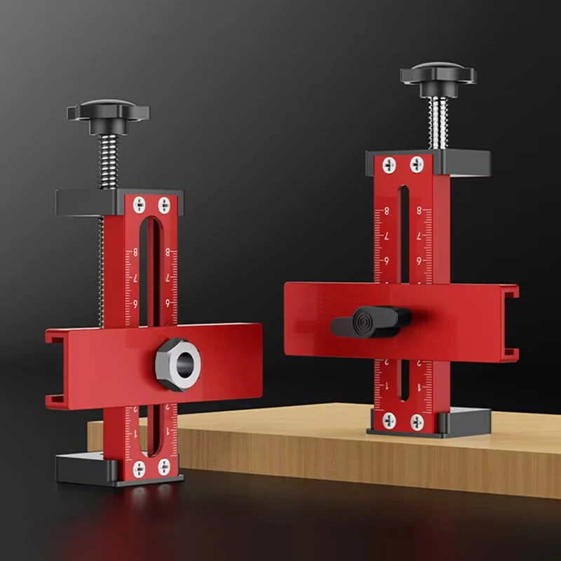 Adjustable Cabinet Door Jig - Aluminum Alloy 2-in-1 Tool for 0-75mm Thickness - Image 3
