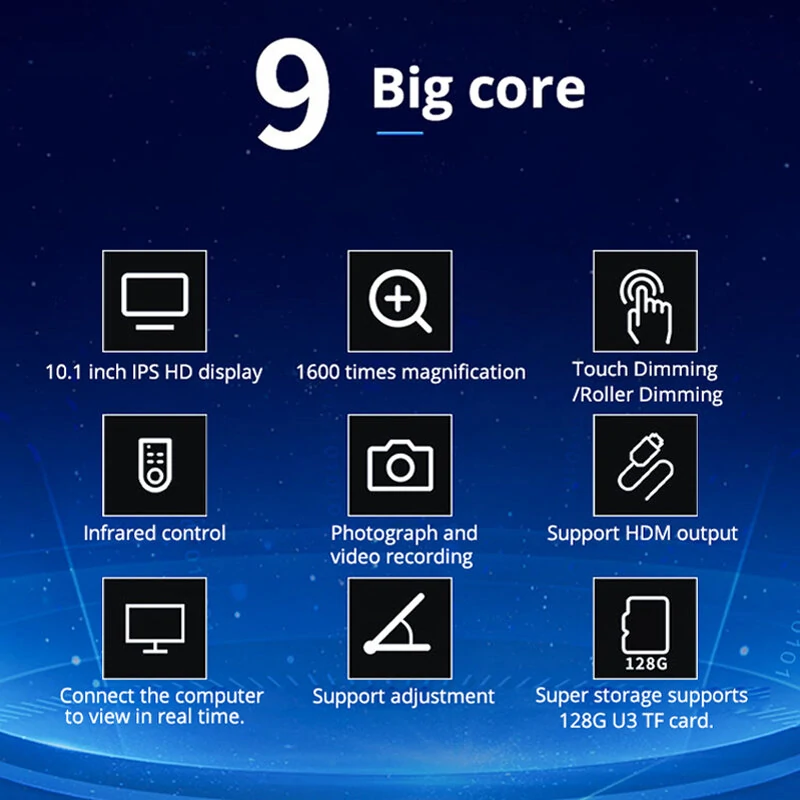 8.0 Inch Video Microscope - 13MP 4K Camera, Large Anti-Glare IPS Screen | USB for Android/iOS - Image 2
