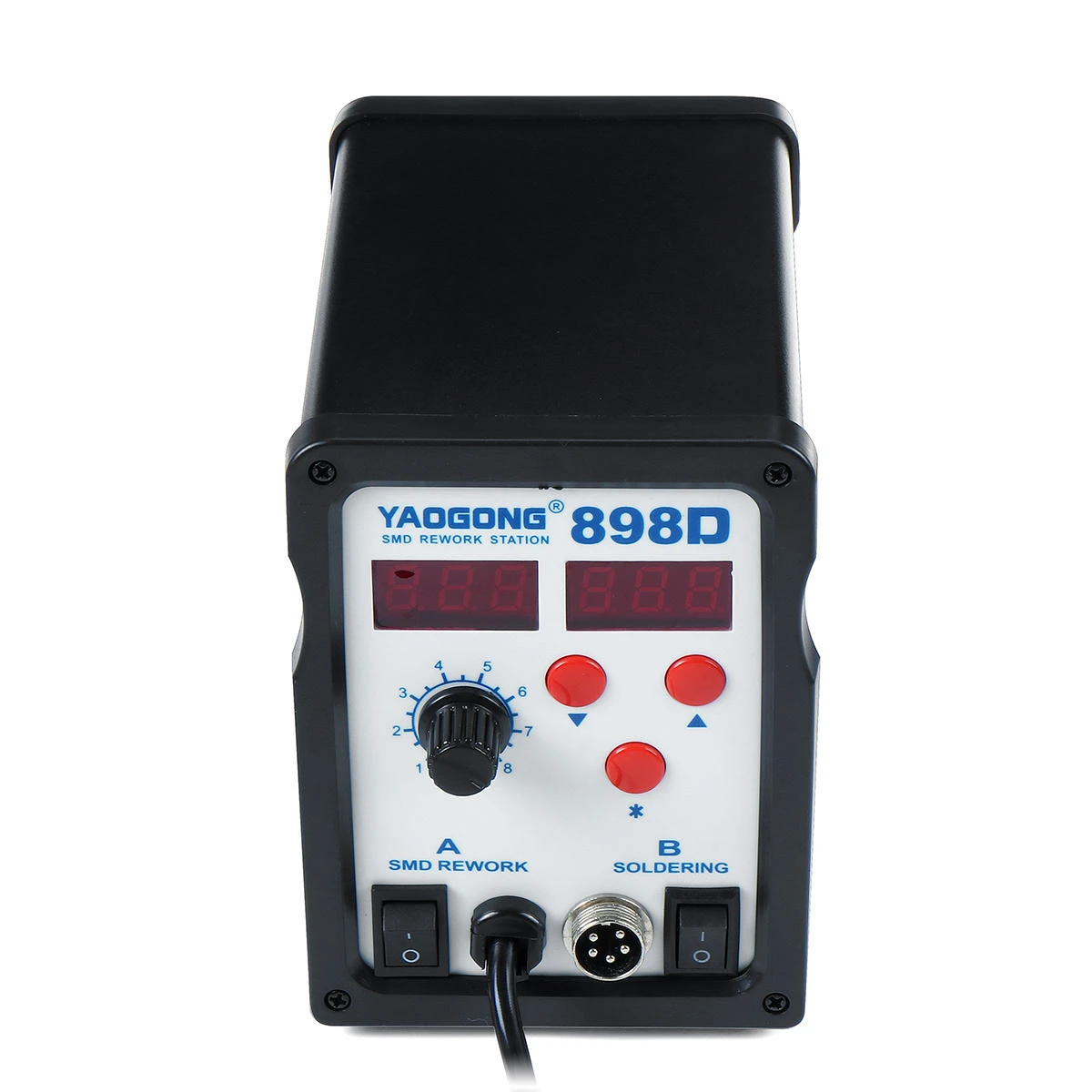750W SMD Rework Station - Hot Air Soldering Iron with Holder & 3 Nozzles - Image 4