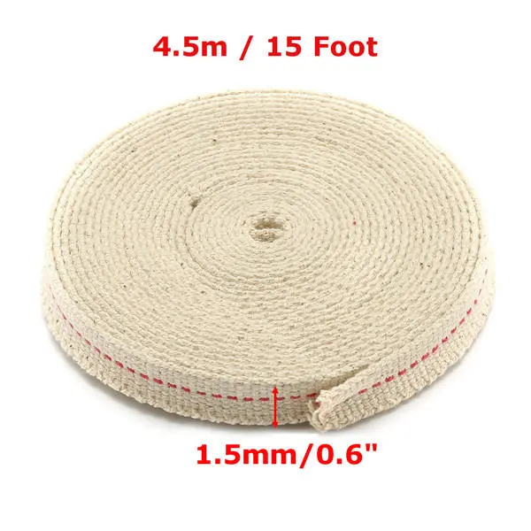 Flat Cotton Wick 5/8 Inch x 15 Feet | Oil Lamp & Lantern Replacement Wick 4.5M - Image 4