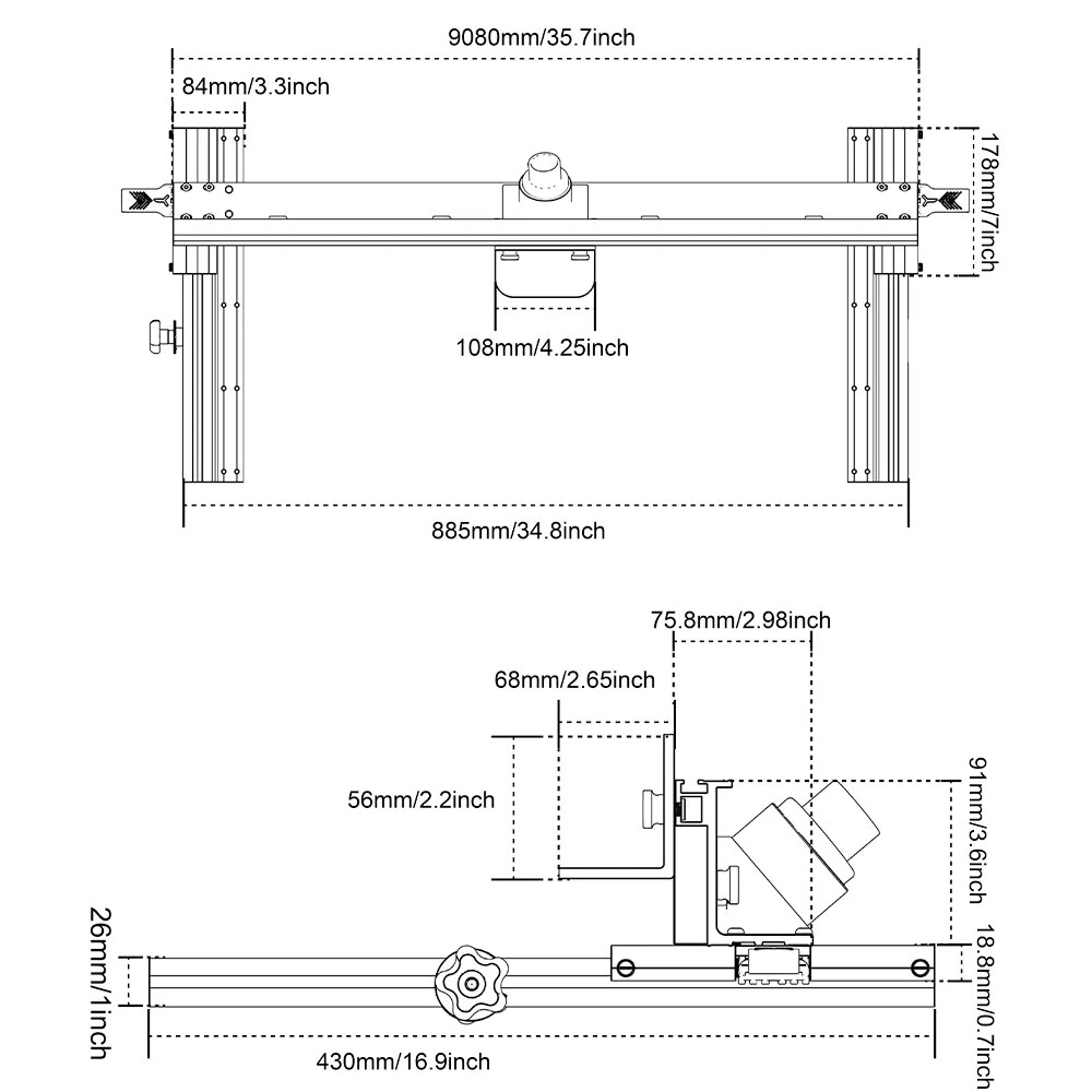 ENJOYWOOD Router Table Fence with Dust Collection | Fits Most Tables 3/4 to 1-1/2 - Image 5
