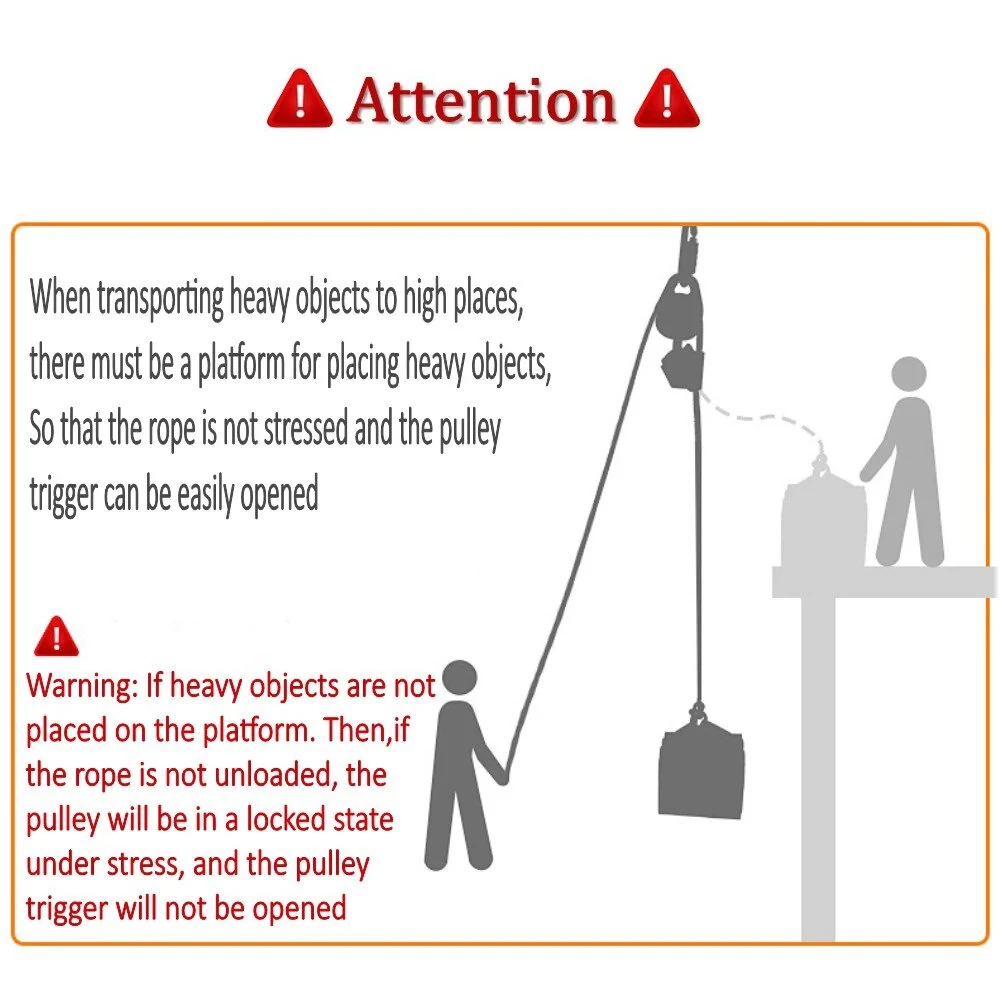 Climbing Lifting Pulley | 4KN Load Aviation Aluminum | 8-12mm Rope for Rescue & Transport - Image 5
