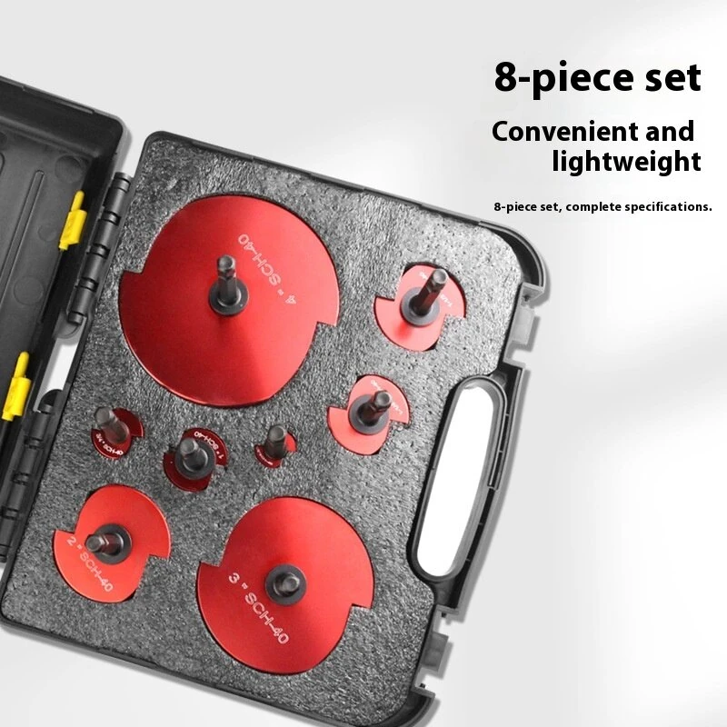 8Pcs PVC Water Line Reamer Set - Tungsten Carbide Blades, Aluminum Body, SCH 40 - Image 3