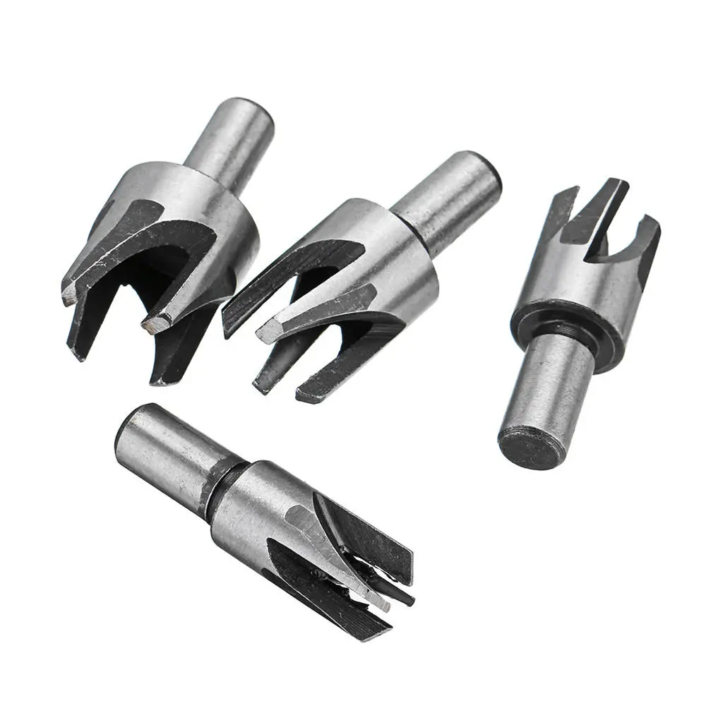 4pcs Round Woodworking Plug Cutter Set - Dowel Maker Drill Bits | Hole Saw - Image 3