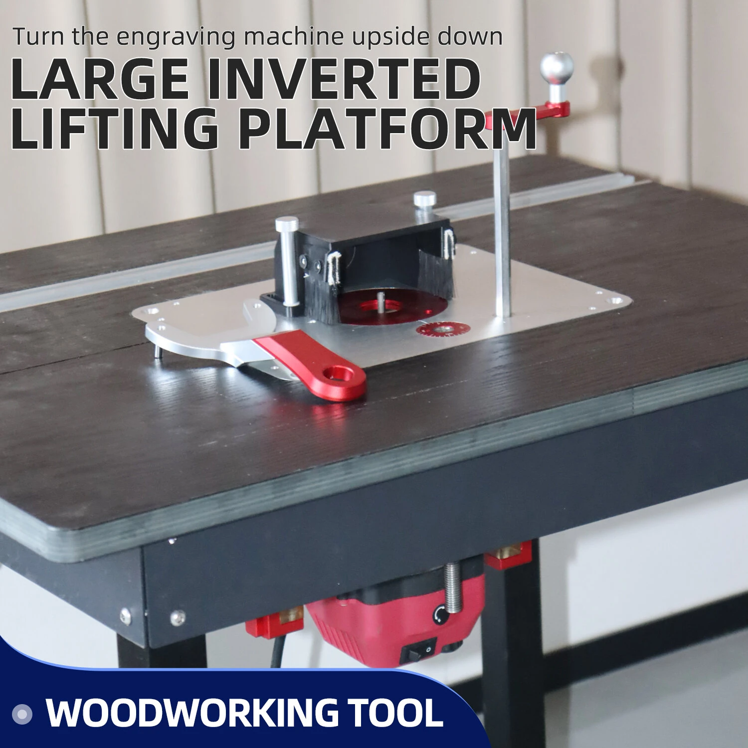 ENJOYWOOD Heavy Duty Router Lift System | Precision Router Table Lift for 65-107mm Routers - Image 4