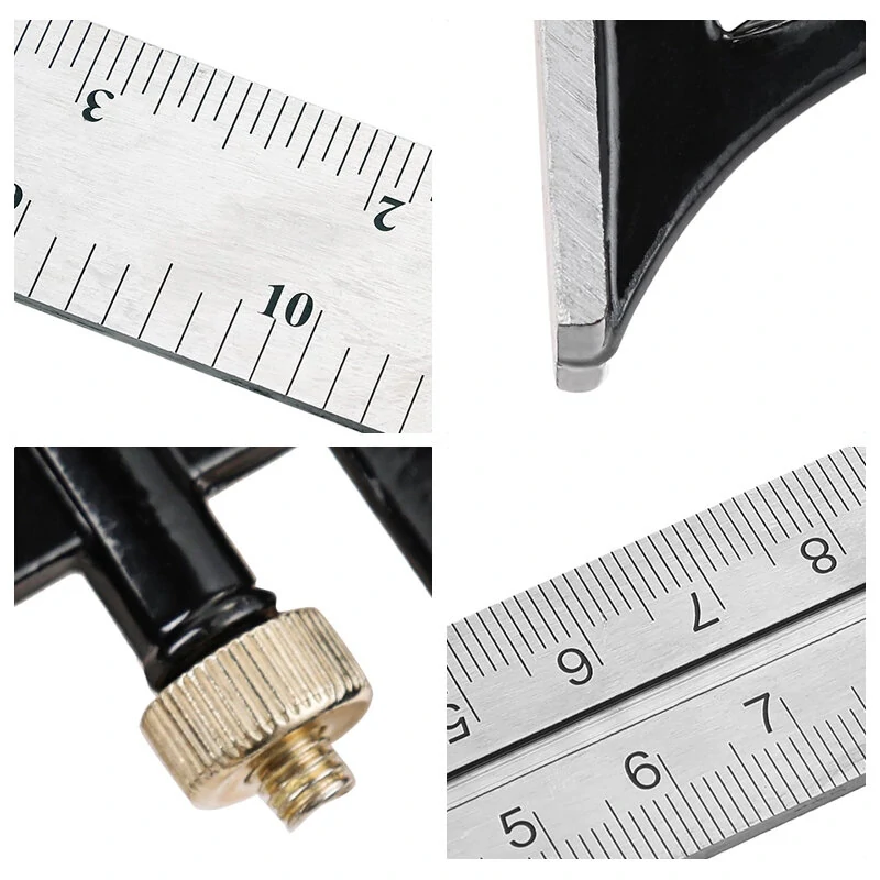 Adjustable Multi Combination Square Angle Ruler - 300mm Universal Measuring Set - Image 3