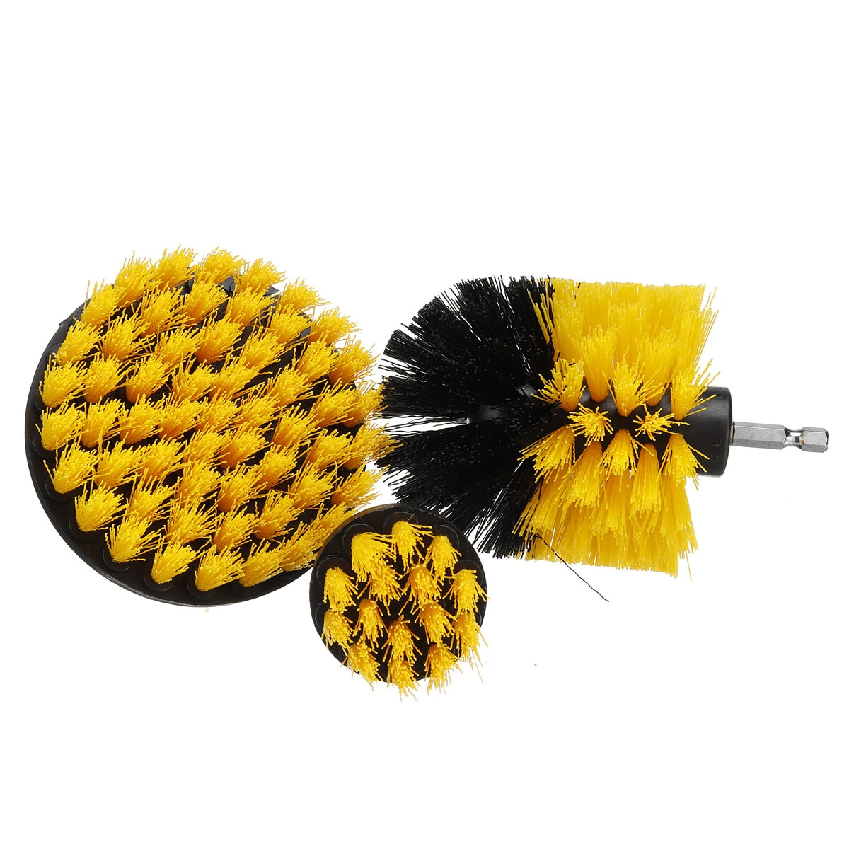 3Pcs Electric Drill Scrubber Brush Kit - For Kitchen, Bathroom & Tub Cleaning - Image 2